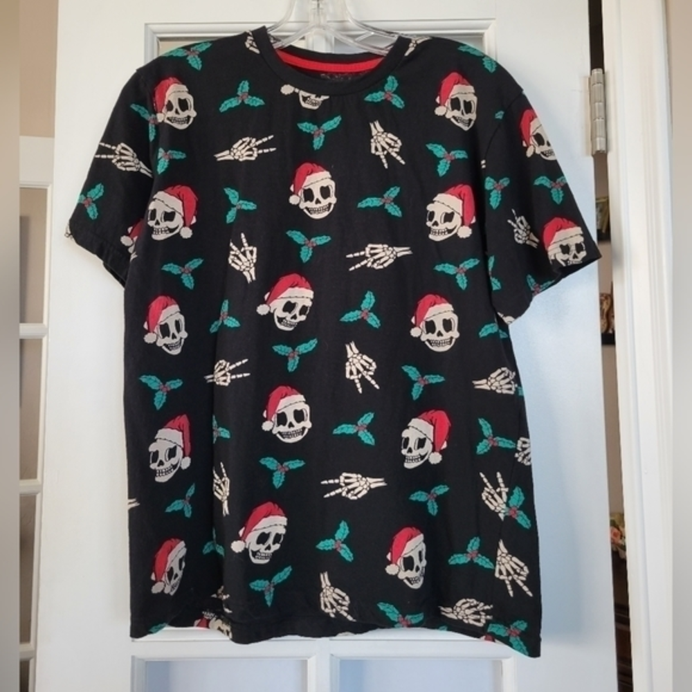 Eighty Eight Brand Mens Santa skull Christmas t shirt size‎ small